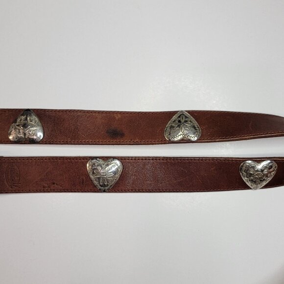 Heart Charm Fossil Brown Belt - Picture 3 of 3
